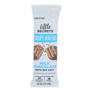 Little Secrets Llc, Crispy Wafers Milk Chocolate With Sea Salt, 1.4 Oz(Case Of 12)