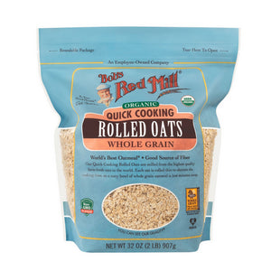 Bobs Red Mill, Organic Quick Cooking Rolled Oats, 32 Oz(Case Of 4)