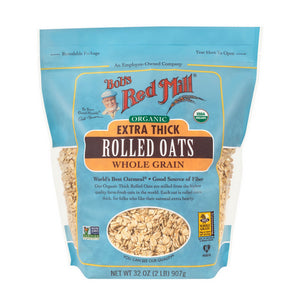 Bobs Red Mill, Organic Extra Thick Rolled Oats, 32 Oz(Case Of 4)