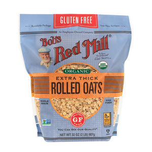Bobs Red Mill, Organic Extra Thick Rolled Oats Gluten Free, 32 Oz(Case Of 4)