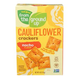 From The Ground Up, Cauliflower Crackers Nacho, 4 Oz(Case Of 6)