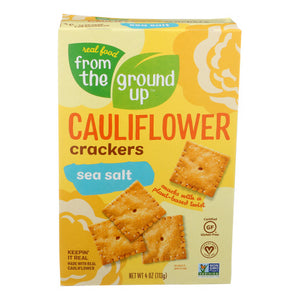 From The Ground Up, Cauliflower Crackers Original, 4 Oz(Case Of 6)