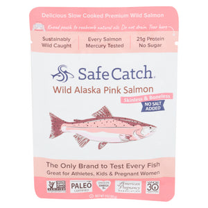 Safecatch, Salmon Pink Wld No Salt Added, 3 Oz(Case Of 12)