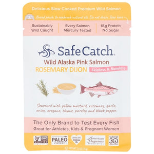 Safecatch, Salmon Rsemry Dijon Pouch, 2.6 Oz(Case Of 12)