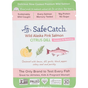 Safecatch, Salmon Citrus Dill Pouch, 2.6 Oz(Case Of 12)