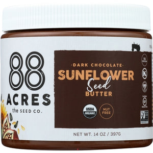 88 Acres, Butter Sunflower Drk Choc, 14 Oz(Case Of 6)