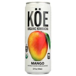 Koe, Kombucha Mango, 12 Oz(Case Of 12)