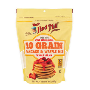 Bobs Red Mill, 10 Garin Pancake & Waffle Mix, 24 Oz(Case Of 4)