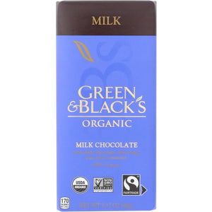 Green & Blacks, Choc Bar Milk  Org, 3.17 Oz(Case Of 10)