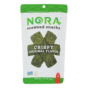 Nora Snacks, Seaweed Snacks Crispy Original, 1.13 Oz(Case Of 12)