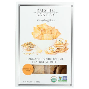 Rustic Bakery, Flatbread Bite Everything, 4 Oz(Case Of 12)
