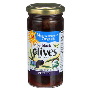 Mediterranean Organics, Tree Ripened Organic Pitted Black Olives, 9 Oz(Case Of 6)