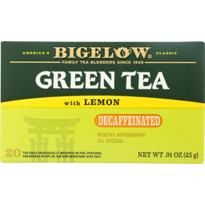 Bigelow, Green Tea With Lemon Decaffeinated, 0.91 Oz(Case Of 6)