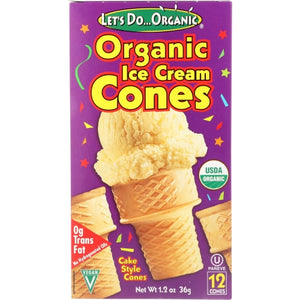 Lets Do Organics, Ice Crm Cone Org, 1.2 Oz(Case Of 12)