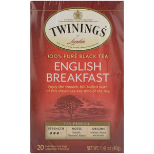 Twinings, English Breakfast Tea, 20 Bags(Case Of 6)
