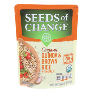Seeds of Change, Quinoa & Brown Rice With Garlic, 8.5 Oz(Case Of 12)