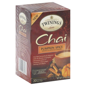 Twinings Tea, Tea Chai Pmpkn Spice, 20 Bags(Case Of 6)