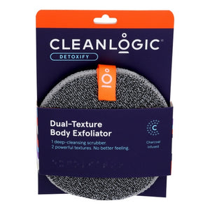 Cleanlogic, Detox Charcoal Scrubber Body Dual Texture, 1 Each