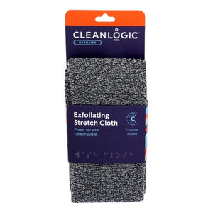 Cleanlogic, Detox Purifying Charcoal Strech Wash Cloth, 1 Each