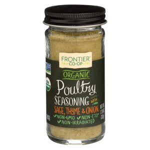 Frontier Herb, Organic Poultry Seasoning With Sage Thyme & Onion, 1.44 Oz