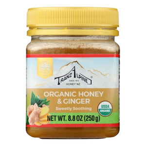 Tranzalpine, Organic Honey with Ginger, 8.8 Oz