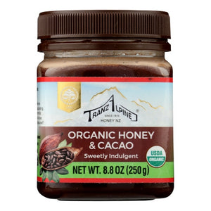 Tranzalpine, Organic Honey with Cacao, 8.8 Oz