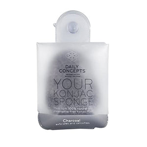 Daily Concepts, Your Daily Konjac Sponge Pure and Charcoal, 0.7 Oz
