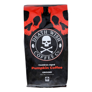 Death Wish Coffee, Pumpkin Coffee Ground, 12 Oz (Case of 6)