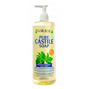 Dr. Natural, Pure Castile Liquid Baby Soap Peppermint, 32 Oz