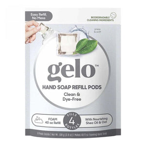 Gelo, Foaming Hand Soap Refill Pods- Clean & Dye-Free, 40 Oz