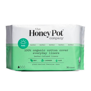 The Honey Pot, Organic Everyday Herbal-Infused Pantiliners, 30 Count