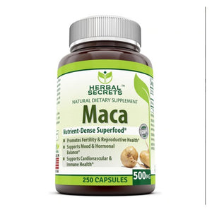 Herbal Secrets, Herbal Secrets Organic Maca, 500 mg, 250 VegCaps