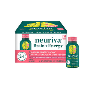 Schiff, Neuriva Brain + Energy Shots Strawberry Lemonade, 1.93 Oz
