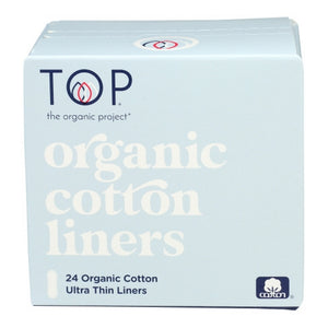 Top The Organic, Organic Cotton Pads Ultra Thin Liners, 24 Count