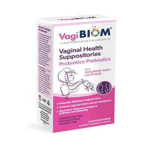 Biom Probiotics, VagiBiom Pro Prebiotic with Hyaluronic Acid, 5 Count