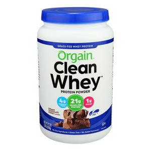 Orgain, Grass Fed Clean Whey Protein Powder Creamy, Chocolate Fudge 1.82 Lb
