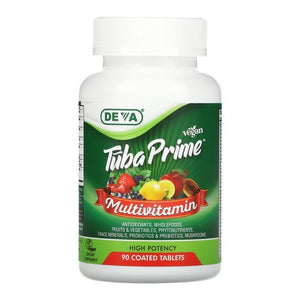 Deva Vegan Vitamins, Tuba Prime Vegan Multivitamin, 90 Coated Tabs