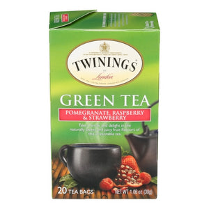 Twinings Tea, Pomegranate Rasberry & Strawberry Green Tea, 20 Bags (Case of 6)