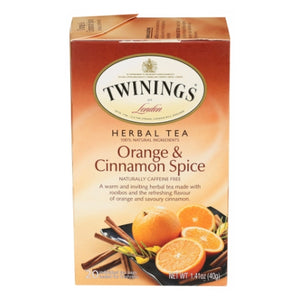 Twinings Tea, Herbal Tea Bags Orange & Cinnamon Spice, 20 Bags (Case of 6)