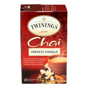 Twinings Tea, French Vanilla Chai Tea, 20 Bags (Case of 6)