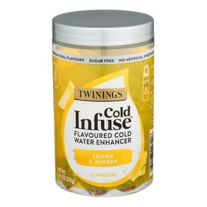 Twinings Tea, Cold Infuse Lemon & Ginger Tea, 12 Bags (Case of 6)