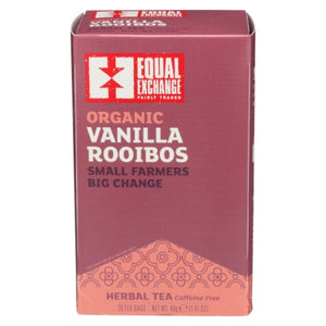 Equal Exchange, Organic Vanilla Roobios Tea, 20 Bags (Case of 6)