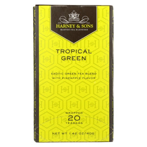 Harney & Sons, Tropical Green Tea, 20 Bags (Case of 6)