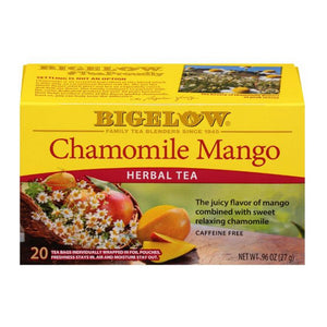 Bigelow, Chamomile Mango Herbal Tea, 20 Bags (Case of 6)