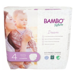 Bambo Nature, Baby Diapers Size 4, 27 Count
