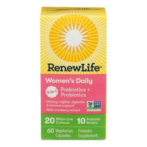 Renew Life, Women's Daily Probiotics plus Organic Prebiotics, 60 Veg Caps