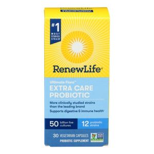 Renew Life, Extra Care Ultimate Flora Probiotic, 30 Veg Caps