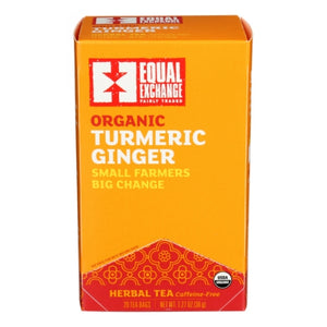 Equal Exchange, Organic Turmeric Ginger Tea, 20 Bags (Case of 6)