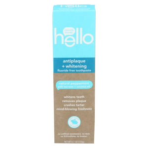 Hello Bello, Fluoride Free Antiplaque and Whitening Toothpaste, 4.7 Oz