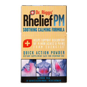 Rhelief, Rhelief PM Quick Action Powder Lemon, 12 Packets